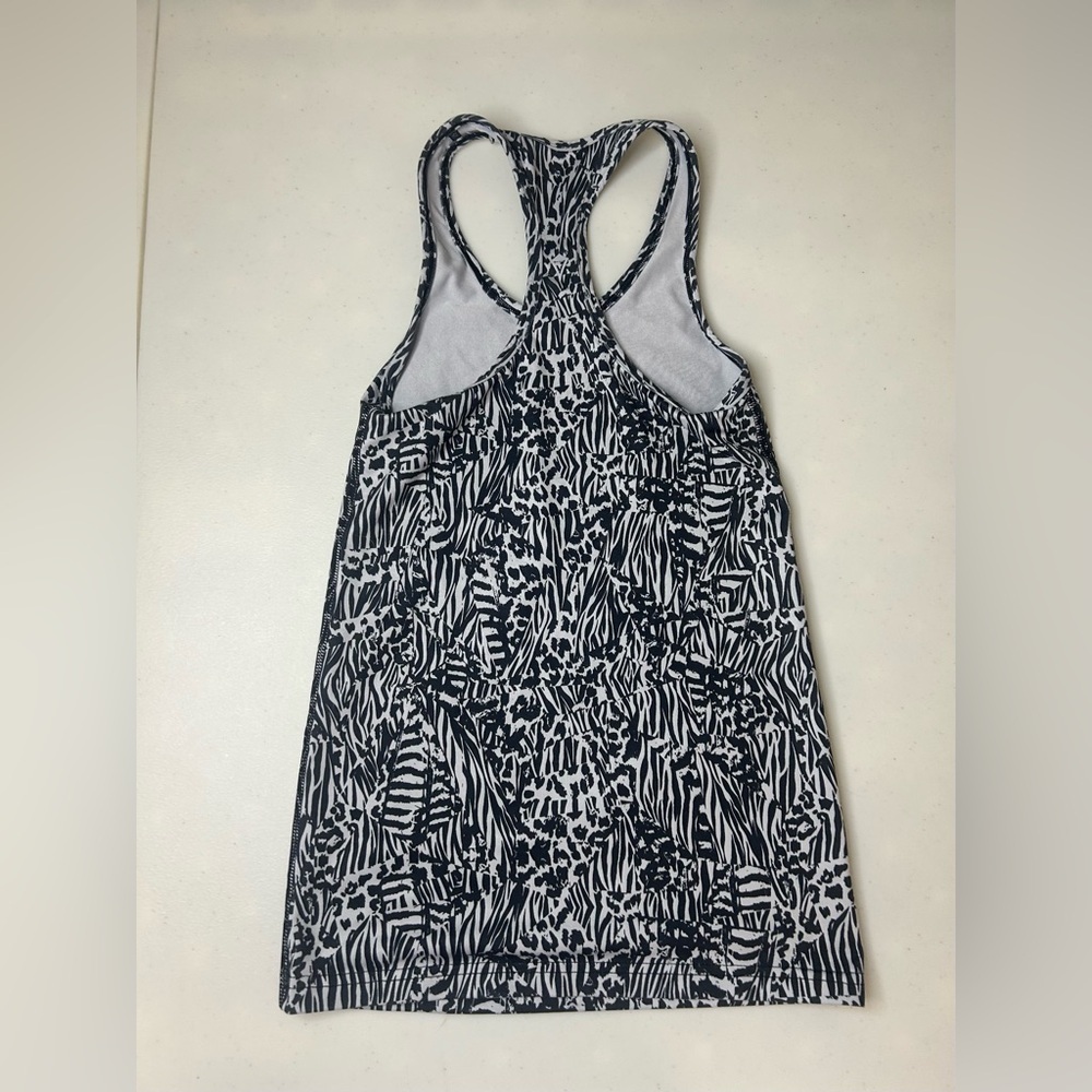 3/$30 Ivivva By Lululemon Zebra Print Racerback Tank Size 7 - Picture 4 of 4